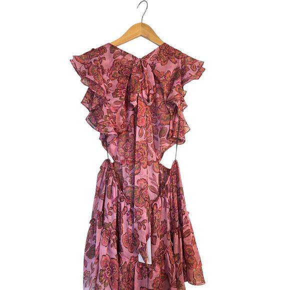 MISA Los Angeles Women's Flirty Floral Cutout Shahdi Mini Dress Size XL Pink NWT - Picture 7 of 10